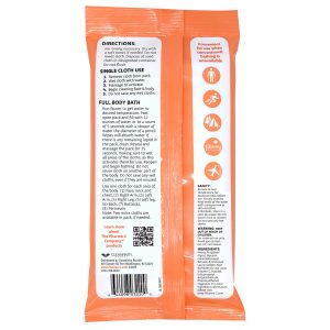 Alternative view of Water Activated No-Rinse Bathing Cloths