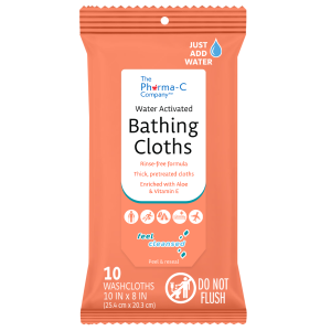 Water Activated No-Rinse Bathing Cloths